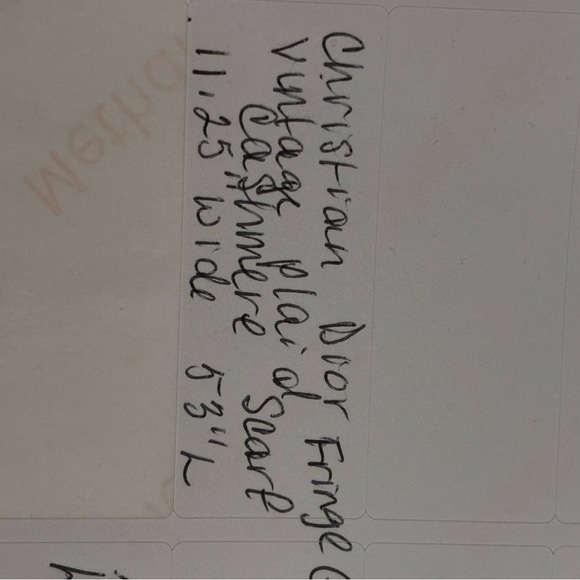 Christian Dior cashmere plaid fringe. Scarf unisex - Picture 8 of 8